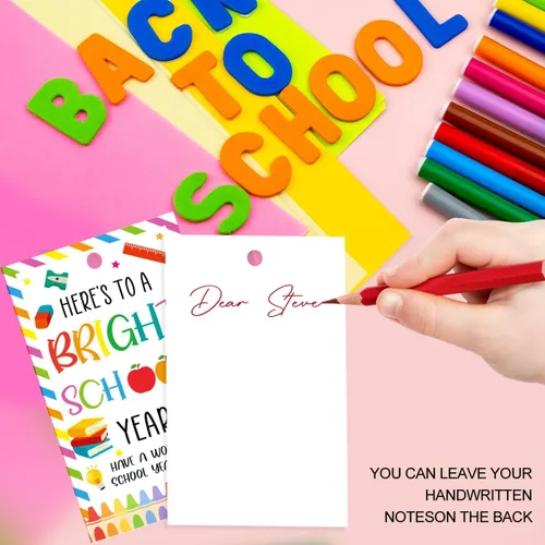 Vista 3 de Etiquetas divertidas para bolsas de regalo de regreso a clases, divertidas etiquetas de regalo para el primer día de escuela, etiquetas de regalo