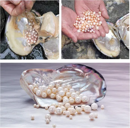 Vista 7 de U7 Collares de perlas para hombres y mujeres, hebra de perlas cultivadas en agua dulce, perlas sintéticas, collar de perlas barrocas, collar