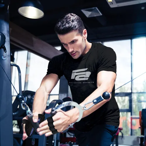 Vista 9 de Guantes de entrenamiento Fit Active Sports para el gimnasio - Agarres duraderos para el gimnasio y almohadillas de agarre - Acolchado de goma