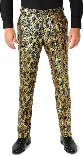Vista 6 de Opposuits Disfraces de traje de fiesta metálica brillante para hombre, traje completo con chaqueta, pantalones y corbata