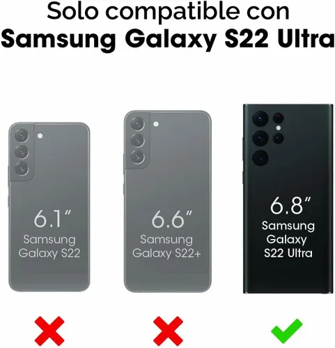 Vista 5 de OtterBox Funda para Galaxy S22 Ultra Commuter Series, negra, delgada y resistente, apta para bolsillo, con protección de puerto