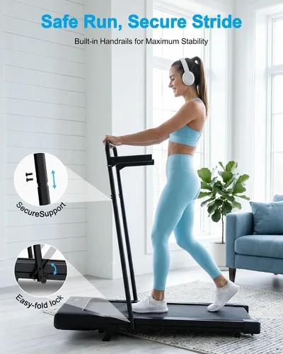 Vista 6 de Walking Pad with Handle bar, Smart AI App Control for Home