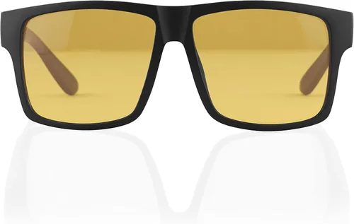 Vista 2 de TOROE Gafas de visión nocturna polarizadas HD, gama de conducción, marco extra grande, ligeras, duraderas, TR90, marco negro mate