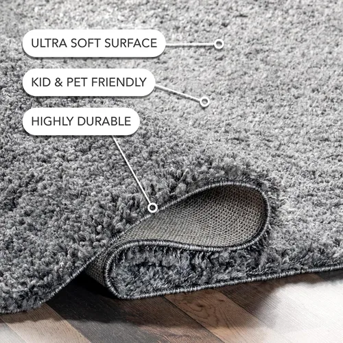 Vista 4 de nuLOOM Marleen - Alfombra decorativa contemporánea, 2 x 3, gris