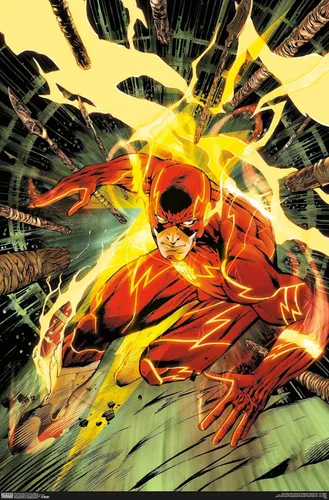 Vista 9 de Trends International DC Comics - Póster de pared de The Flash - Spears, 14.725 x 22.375 pulgadas, versión enmarcada de madera de granero