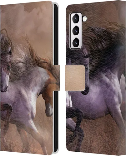 Vista 267 de Head Case Designs Officially Licensed Laurie Prindle A Morgan Christmas Western Stallion Leather Wallet Case Compatible with Samsung Galaxy A07 4G