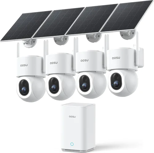 Vista 11 de aosu D1 Max, kit de 2 cámaras, sistema de cámaras de seguridad solar 4K