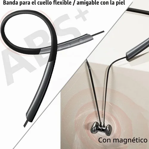 Vista 2 de IKXO Auriculares Bluetooth con banda para el cuello, con cancelación de ruido, con micrófono, inalámbricos, 5.0, CVC 8.0, impermeables, deportivos