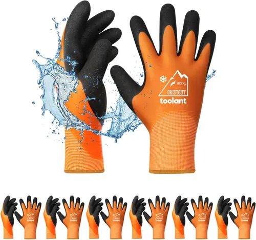 Vista 10 de Guantes de trabajo de invierno impermeables para hombres y mujeres, pantalla táctil, guantes para congelador, aislados térmicamente, para clima frío