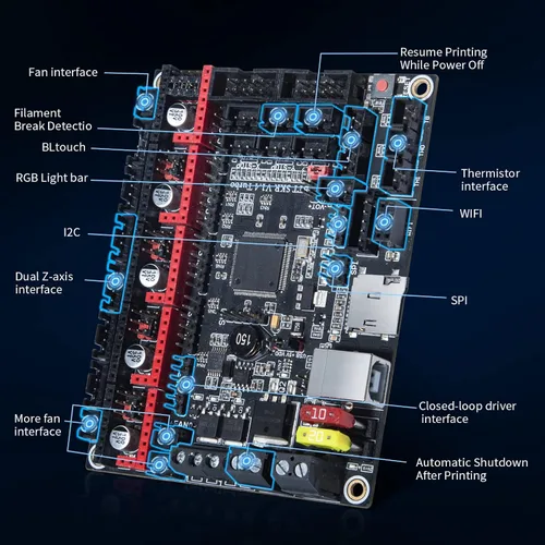 Vista 2 de BIGTREETECH SKR V1.4 Turbo 32Bit ControlBoard 120MHZ Running Klipper/Marlin