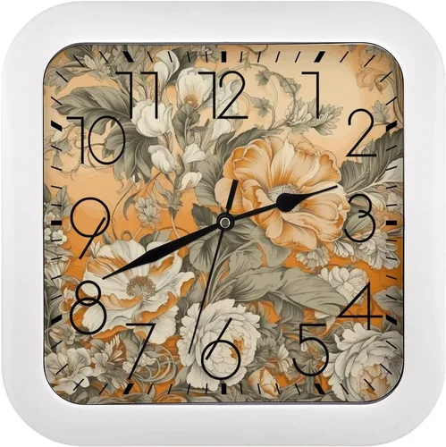 Vista 22 de 10" Square Modern Wall Clock,Animal Cockerel Print Kitchen Clocks Wall Battery Operated,Silent Non Ticking Unique Funny Cute Wall Clock for Living