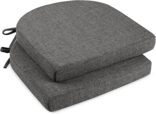 Vista 13 de downluxe Cojines para sillas de interior para sillas de comedor, almohadillas de espuma texturizada suaves y cómodas para sillas de cocina con lazos