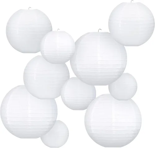 Vista 11 de Linternas de papel colgantes con diseño de globo terráqueo, decoraciones del Día de la Tierra alrededor del mundo, linternas de papel temáticas