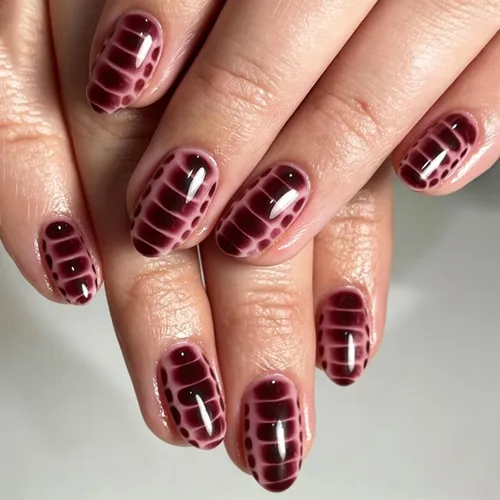 Vista 17 de Uñas postizas medianas a presión de almendra para mujer, uñas postizas Color-2