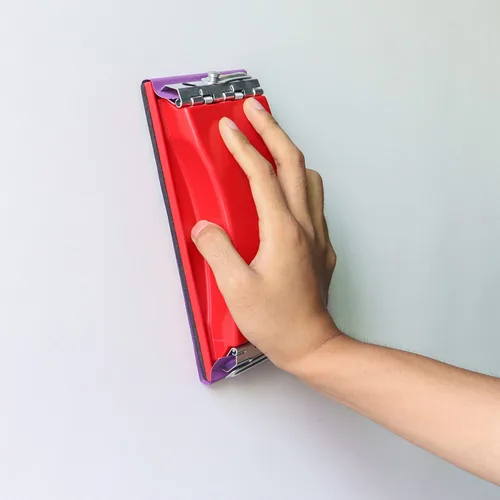 Vista 7 de Papel de lija de grano 80, 20 unidades, hojas de lija en seco y húmedo de 9 x 11 pulgadas, papel de arena abrasivo de alúmina púrpura para madera