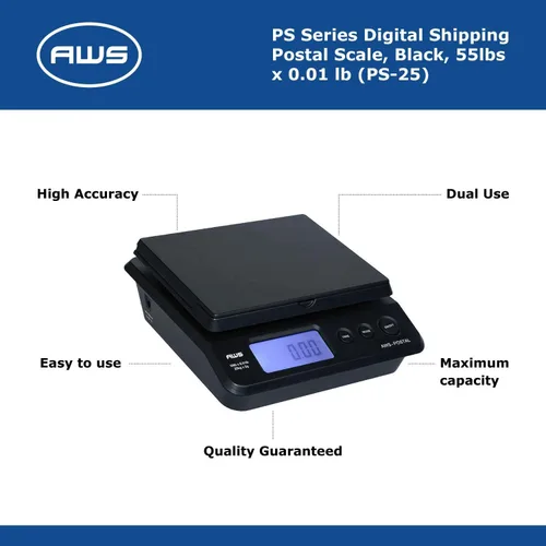 Vista 2 de American Weigh Scales báscula de mostrador negra