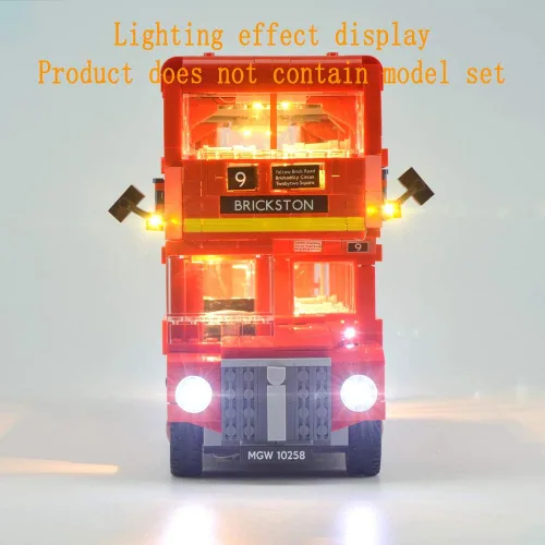 Vista 5 de GEAMENT Versión actualizada 10258 Kit de luces para Creator Expert London Bus compatible con el modelo de bloques de construcción Lego 10258