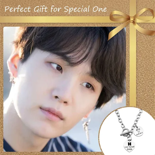 Vista 3 de ARETIS Kpop Bangtan - Collar para niños Be the best J-HOPE JIMIN JIN JK RM SUGA V Collar Bangtan Boys Lover Jewelry Gift for Bangtan Boys Fans