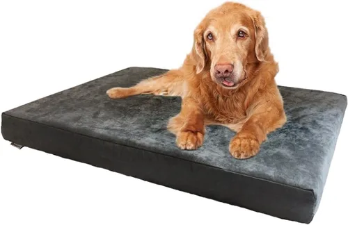 Vista 7 de Dogbed4less Cama de espuma de memoria para perros, ortopédica, con gel refrescante, forro impermeable con funda exterior duradera lavable