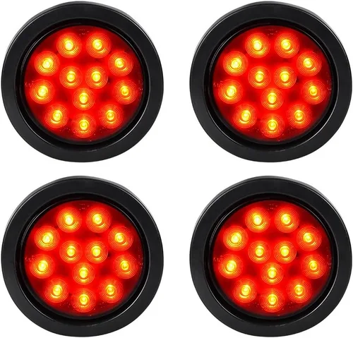 Vista 61 de Kit de tapones de cableado con cubierta de hule para luz trasera LED redonda de 4", 12 ledes, para RV, camioneta