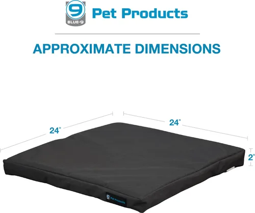 Vista 5 de Blue-9 Pet Products Restore - Cama para perro, duradera, resistente al agua y lavable, diseño cuadrado de 24 pulgadas