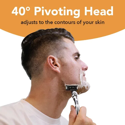 Vista 7 de BIC Flex 5 Sensitive - Maquinillas de afeitar desechables de 5 cuchillas para hombre, afeitado cómodo, paquete de 2