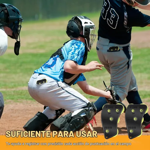 Vista 6 de Lenwen Engranaje indicador de clicker de árbitro de béisbol de 4 ruedas práctico para contador de béisbol para salidas de grabación y entradas