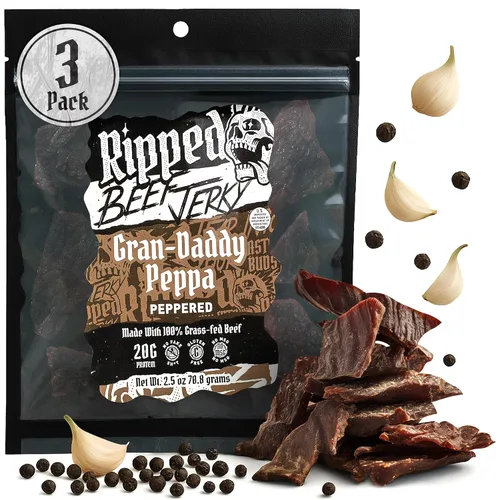Vista 15 de Carne seca rasgada – 100% carne de res alimentada con hierba, 0.71 onzas de proteína, ingredientes reales, sin gluten, sin MSG, fabricado en Estados