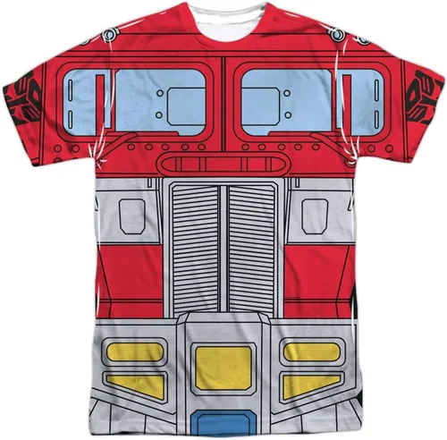 Vista 2 de Transformers Cosplays Collection - Camiseta sublimada unisex para disfraz de Halloween (delanteratrasera)