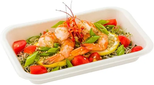 Vista 7 de Restaurantware Solo tapas: tapas de cúpula de plástico Pulp Tek, 100 tapas desechables para contenedores, los contenedores se venden por separado