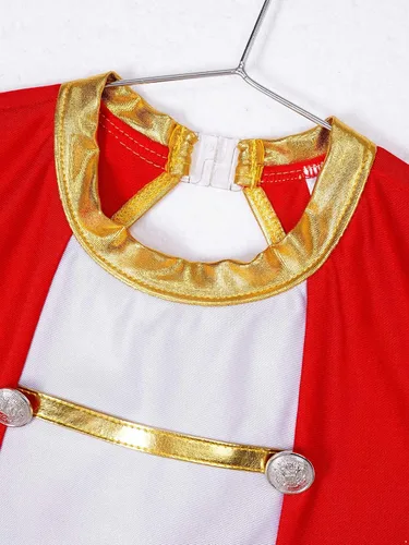 Vista 5 de Loloda Disfraz de maestro de anillo de circo para niños y niñas vestido de baile de carnaval leotardo
