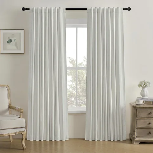 Vista 26 de Cortinas opacas de 54 pulgadas de largo para dormitorio, sala de estar, cortinas beige con aislamiento térmico, oscurecimiento de la habitación