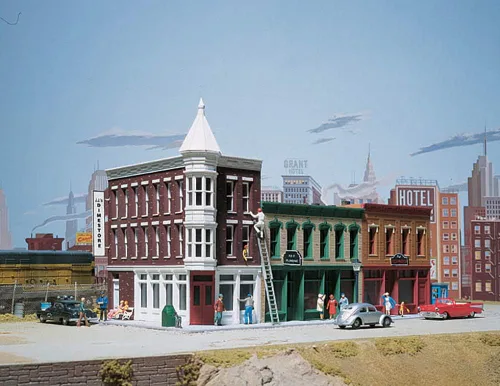 Vista 2 de Walthers Cornerstone N Scale Model Merchant's Row II Kit, 6-1/4 x 3-1/2" 6.3 x 3.5 in, (933-3224)