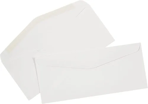 Vista 2 de LUXPaper #10 Sobres comerciales con solapa Servicio de devolución solicitado 4 1/8 pulgadas x 9 1/2 pulgadas Blanco brillante Texto de 24