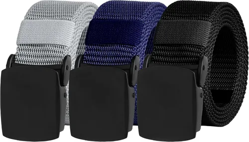 Vista 14 de UNGGJKB Men's Tactical Belt, Nylon Casual Elastic Belt, Work Belt That Can Be Cut And Adjusted