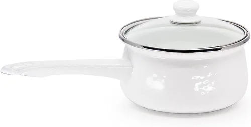 Vista 8 de Golden Rabbit Esmalte - Patrón de remolino de cobalto - Sartén de 5 tazas