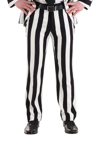 Vista 2 de Pantalones de Traje Rayados de Beetlejuice para Hombre Multicolor