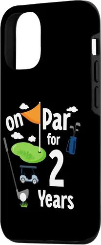 Vista 2 de Funda para iPhone 15 On Par 2nd Birthday Golf Player Theme 2 Year Old B-Day