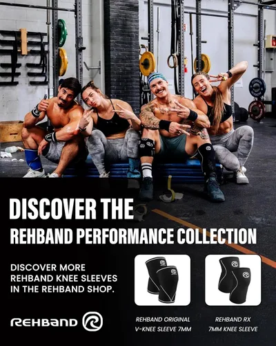 Vista 7 de Rehband Correas de levantamiento para entrenamiento de fuerza, 1 par de correas de fitness, 100% algodón, soporte de agarre de 22.0 in