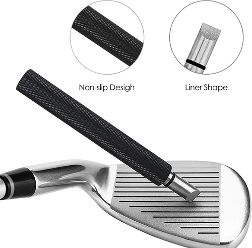 Vista 4 de VIPMOON Golf Club Cleaner Kit, 2 Pcs Groove Sharpener Regrooving Tool and 1 Pcs Retractable Club Cleaner Brush, Portable Groove Sharpener Tool for