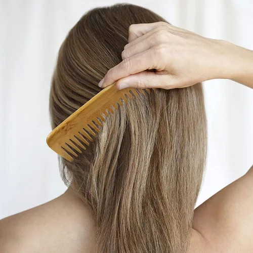 Vista 7 de MRD Cepillo y peine de bambú para el cabello, para hombres y mujeres, masaje cuero cabelludo grueso, fino, rizado, seco para mujeres y hombres