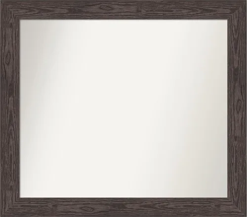 Vista 614 de Amanti Art Espejo personalizado, espejo de baño negro puente, espejo de pared o espejo de tocador de baño sobre el fregadero (26 x 26 pulgadas)