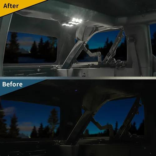Vista 5 de Luces de techo LED traseras compatibles con Ford Bronco 2021 2022 2023 2024 2025 2026 4 luces de lectura de puerta accesorios de decoración