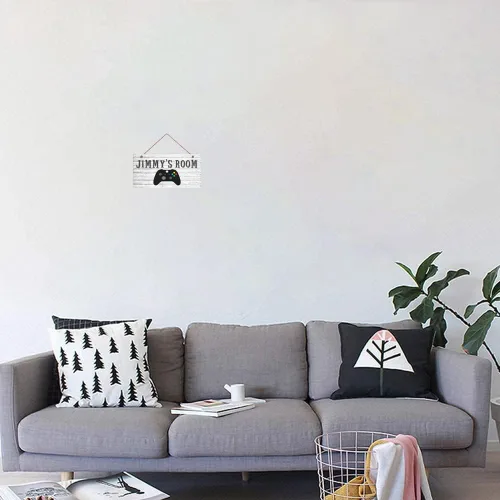 Vista 3 de Letreros personalizados, bonitos y divertidos letreros personalizados con diseño de gamepad para decoración de pared, exquisitos letreros