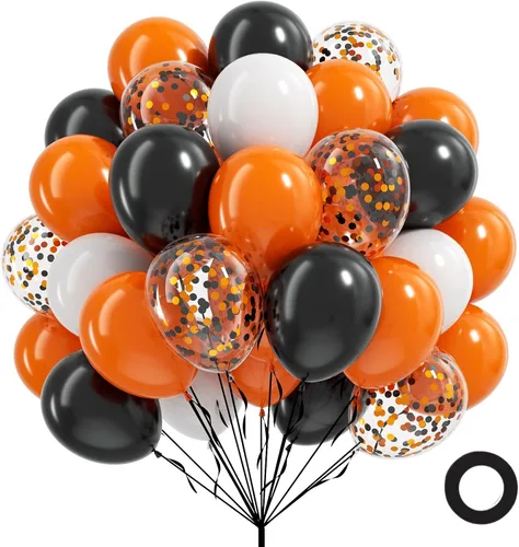 Vista 13 de 60 globos azul real y naranja con globos naranja y azul de 12 pulgadas Azul Naranja