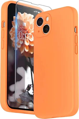 Vista 13 de SURPHY Funda compatible con iPhone 13 con protector de pantalla, (protección de cámara y forro de microfibra suave), funda de teléfono de silicona