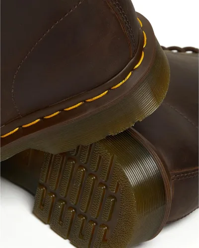 Vista 7 de Dr. Martens, Botas industriales ligeras para mujer Maple Zip con puntera de acero Marrón oscuro