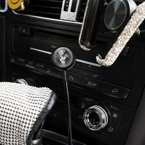 Vista 5 de SOLUSTRE Proyector de luces LED de discoteca para coche, luz USB, luces de fiesta activadas por sonido, enchufe USB, mini discoteca giratoria