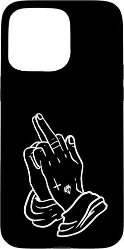 Vista 31 de Praying Hands Show Middle Finger Men's T-Shirt Women Case for iPhone 17