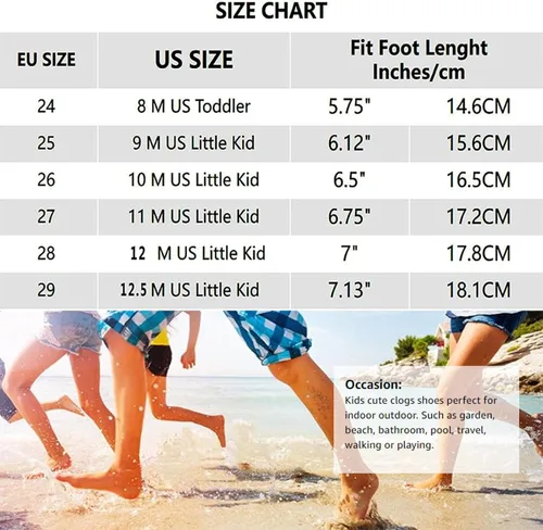 Vista 7 de viorwzde Zuecos para niños y niñas, bonitos dibujos animados, zapatos de jardín, sandalias de playa, sandalias de ducha antideslizantes para el agua